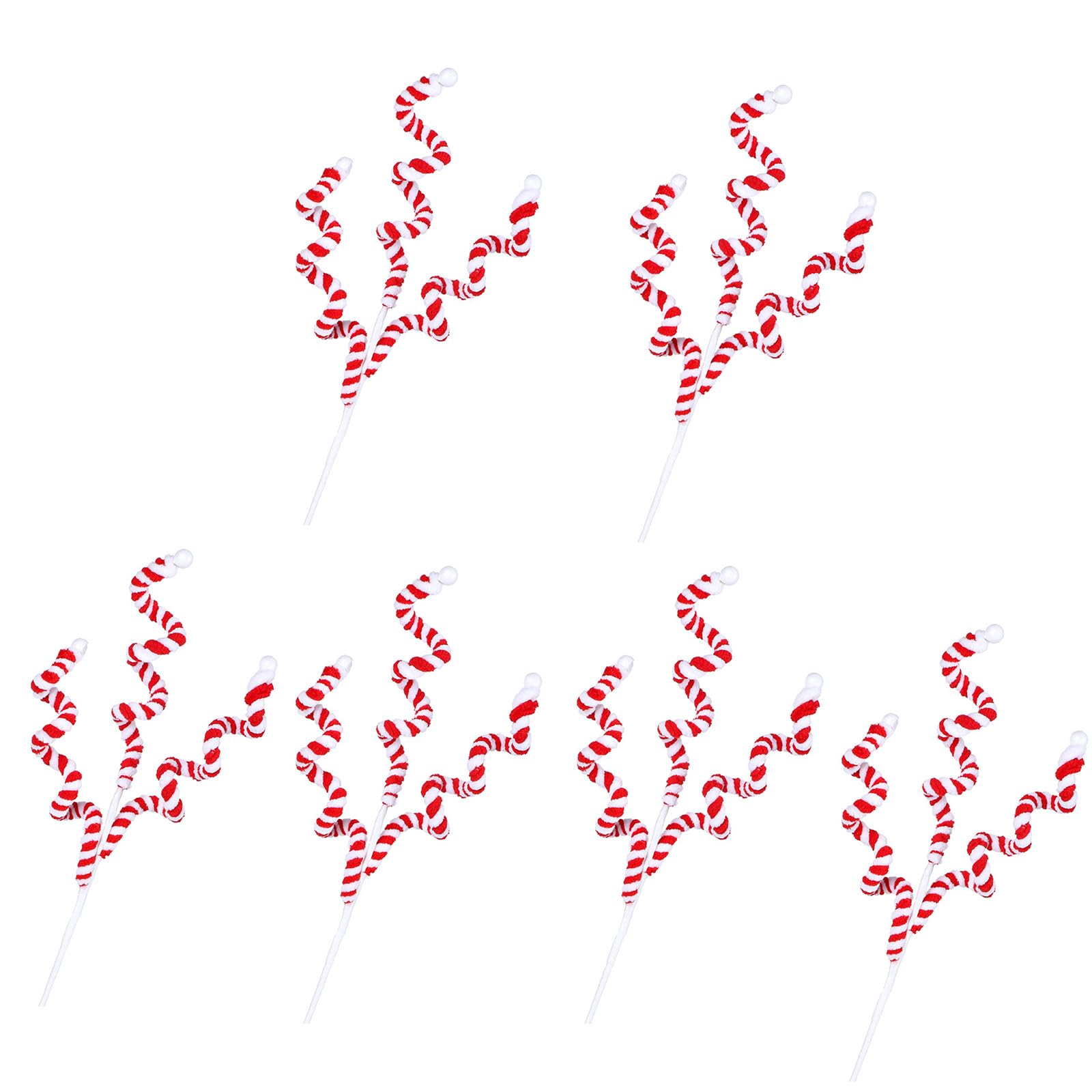 Shurhome 6Pieces Brightly Colored Christmas Bells Inserts Festival Bells Stems in Candy Colored for Christmas Tree Embellishment