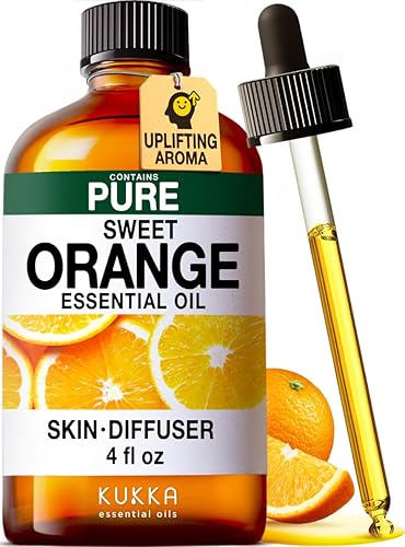 Miniatura 3 de Kukka - Aceite esencial de orégano para piel y naranja para juego de difusor, juego de aceites esenciales 100% naturales de grado aromaterapia, 2 x
