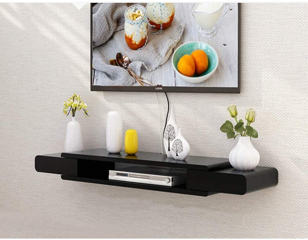 Mensola galleggiante da parete per TV con lettore DVD/Blu Ray Mensola per soggiorno TV da parete supporto per sfondo C/130 cm