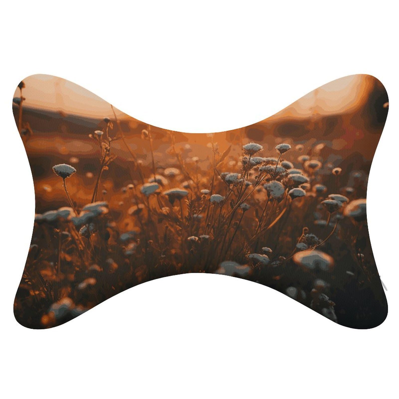 JTREHY - Dog Bone Shaped Car Neck Pillow Back Headrest Chiropractor Adjustable Strap Sofa Lounge Chair for Car Seat