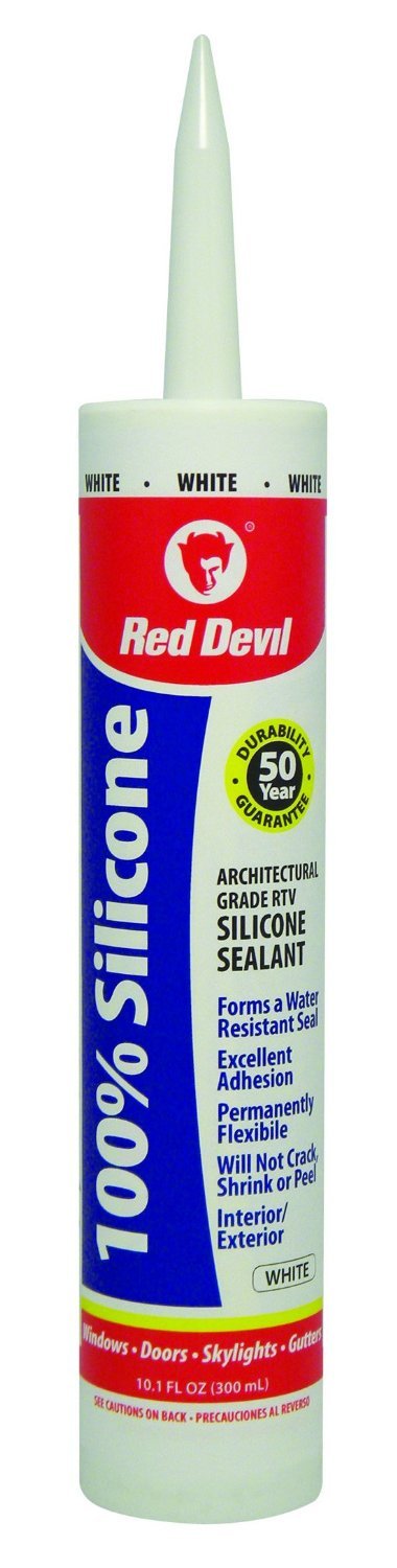 Red Devil 0816 100% White Silicone Sealant