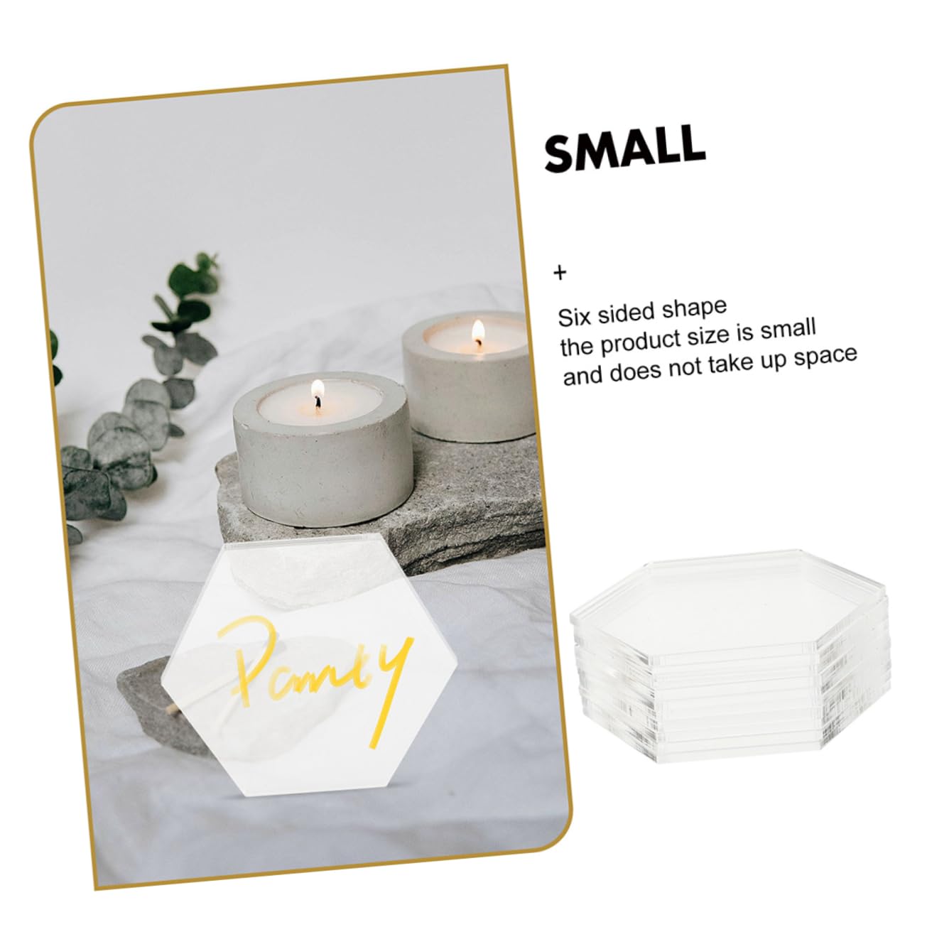 10pcs Hexagon Acrylic Boards for Craft Projects Thick Acrylic for Home Decoration and Display Easy to Clean and Use