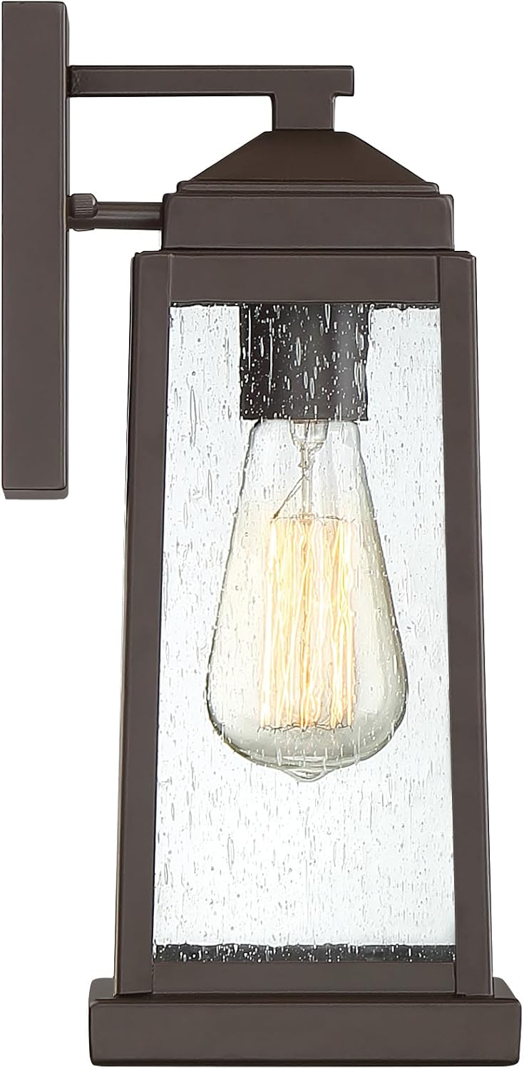 Quoizel RNL8405WT Ravenel Outdoor Wall Sconce Lighting, 1-Light, 100 Watt, Western Bronze (13"H x 5"W)