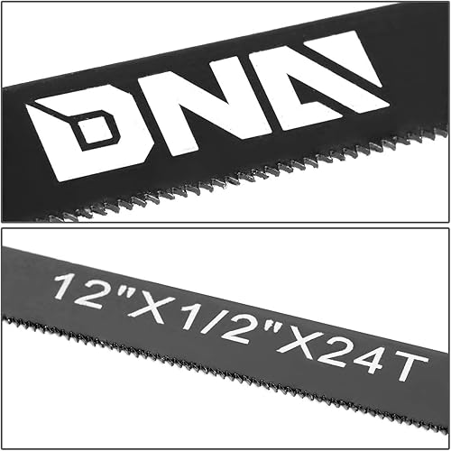 Miniatura 3 de DNA Motoring TOOLS-00108 - Hoja de repuesto para sierra para metales, paquete de 10, hoja de repuesto de acero al carbono pesado de 12 pulgadas con