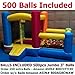 BALLS INCLUDED - My Bouncer Little Castle Bounce House w/ Built-in Ball Pit and 500 pcs 3.1" Crush-Proof Home Grade Balls