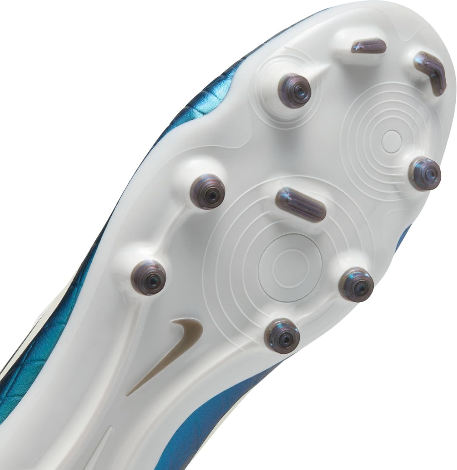 Nike Tiempo Emerald Legend 10 Academy MG Low-Top Soccer Cleats (FQ3243-300, Dark Atomic Teal/Sail) Size 7.5