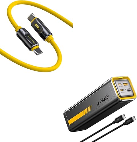 AOHI 240W portátil Power Bank 27600mAh Cargador rápido portátil (99.3wh)+240W USB 4 2.0 Cable 3.3FT