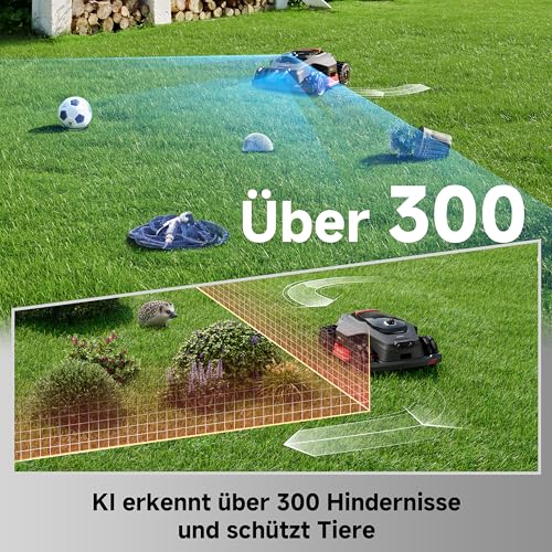 MOVA LiDAX Ultra 2000 AWD Mähroboter, RTK-frei, KI-gestützte automatische Kartierung, 360° 3D-LiDAR und KI-Dual-Vision, 36 V AWD für Steigungen von 80%, 2 Scheiben (jeweils 6 Messer), <3 cm 6