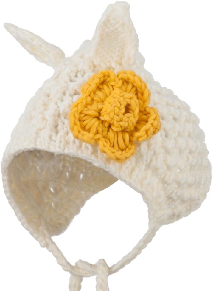 Jeanne Simmons Girl's Chin Strap Ear Accent Beanie - Cream