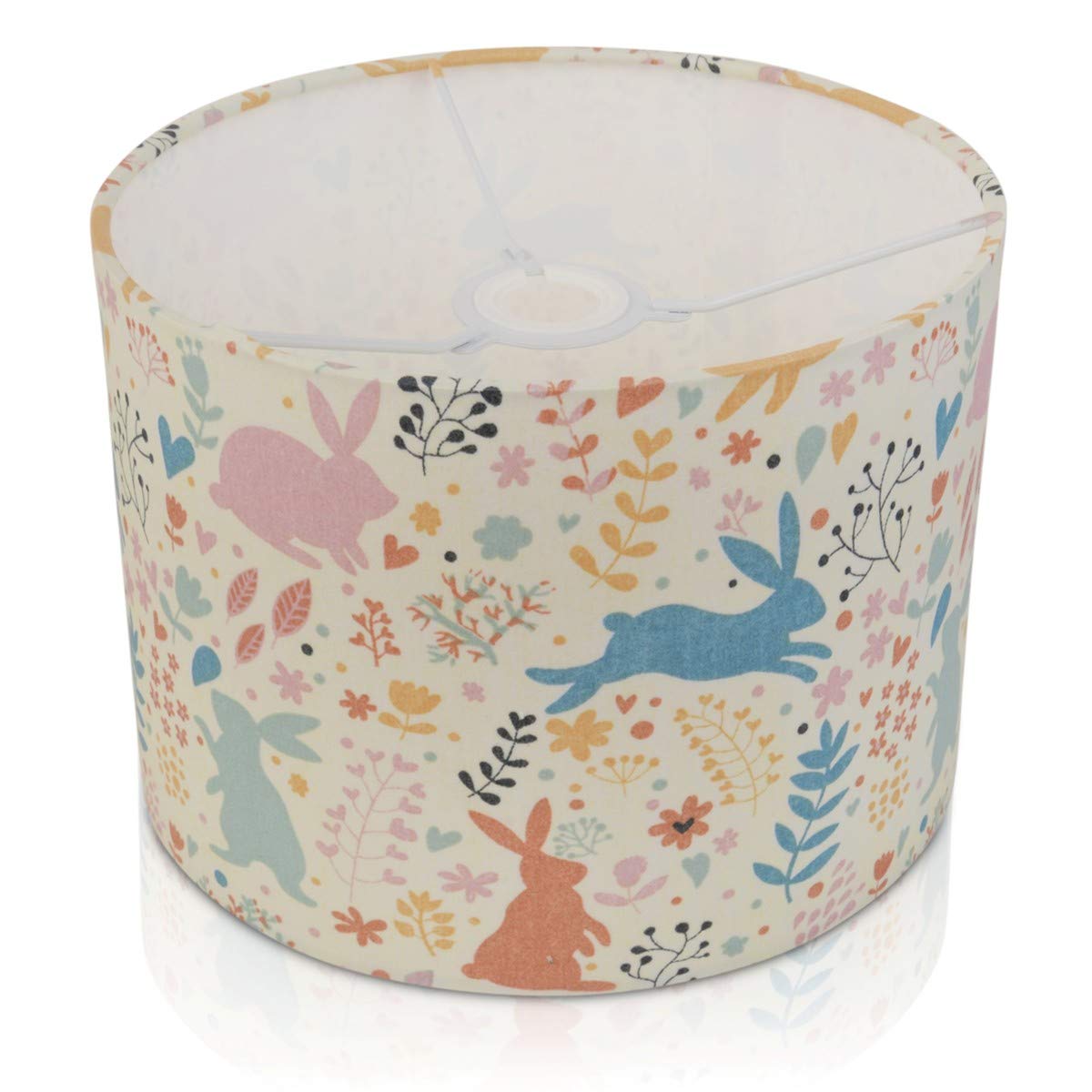 Kushade 20Cm (8") Rabbits And Hares Pastel Nursery Lampshade Ceiling Only Lampshade