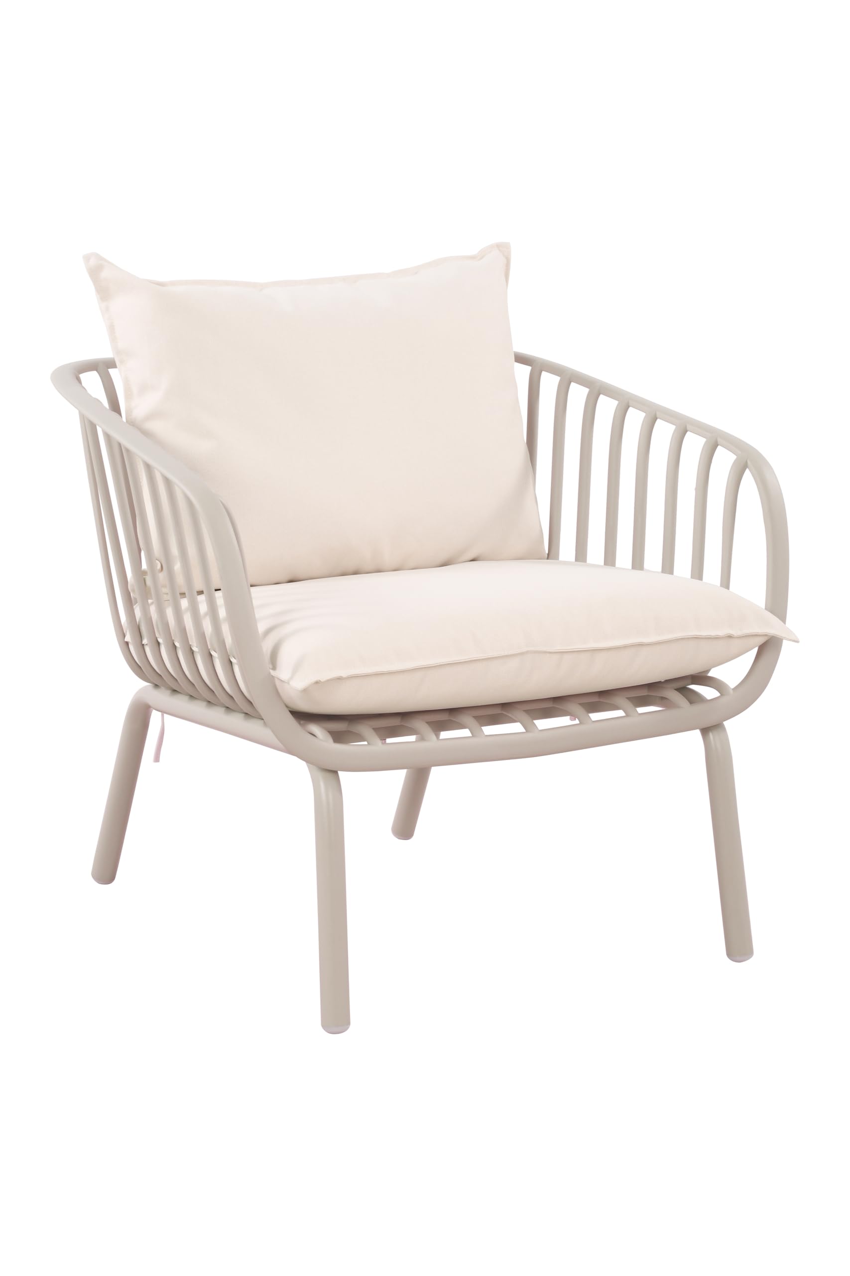 AVANTI TRENDSTORE - Albavilla - Set da giardino in plastica sintetica, composto da 2 poltrone, 1 poltrona a 2 posti e 2 tavolini rotondi. Disponibile in 2 colori.