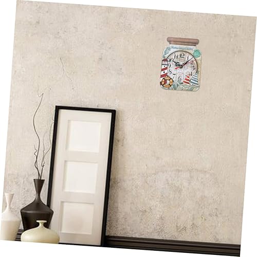 Miniatura 3 de LIFKOME Cartoon Wall Clock reloj Digital de pared Wooden Wall Clock Creative Wall Clock Easy Read Wall Clock Arabic Numerals Wall Clock Vintage