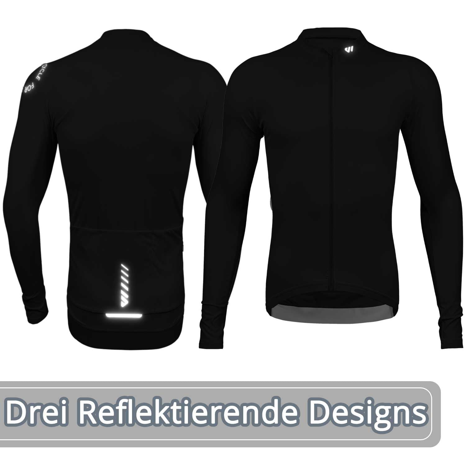 Wulibike Maglia da Ciclismo Uomo Maglia Ciclismo Maniche Lunghe Traspirante Asciugatura Rapida Maglia Ideale per Bici Allenamento Strada Outdoor