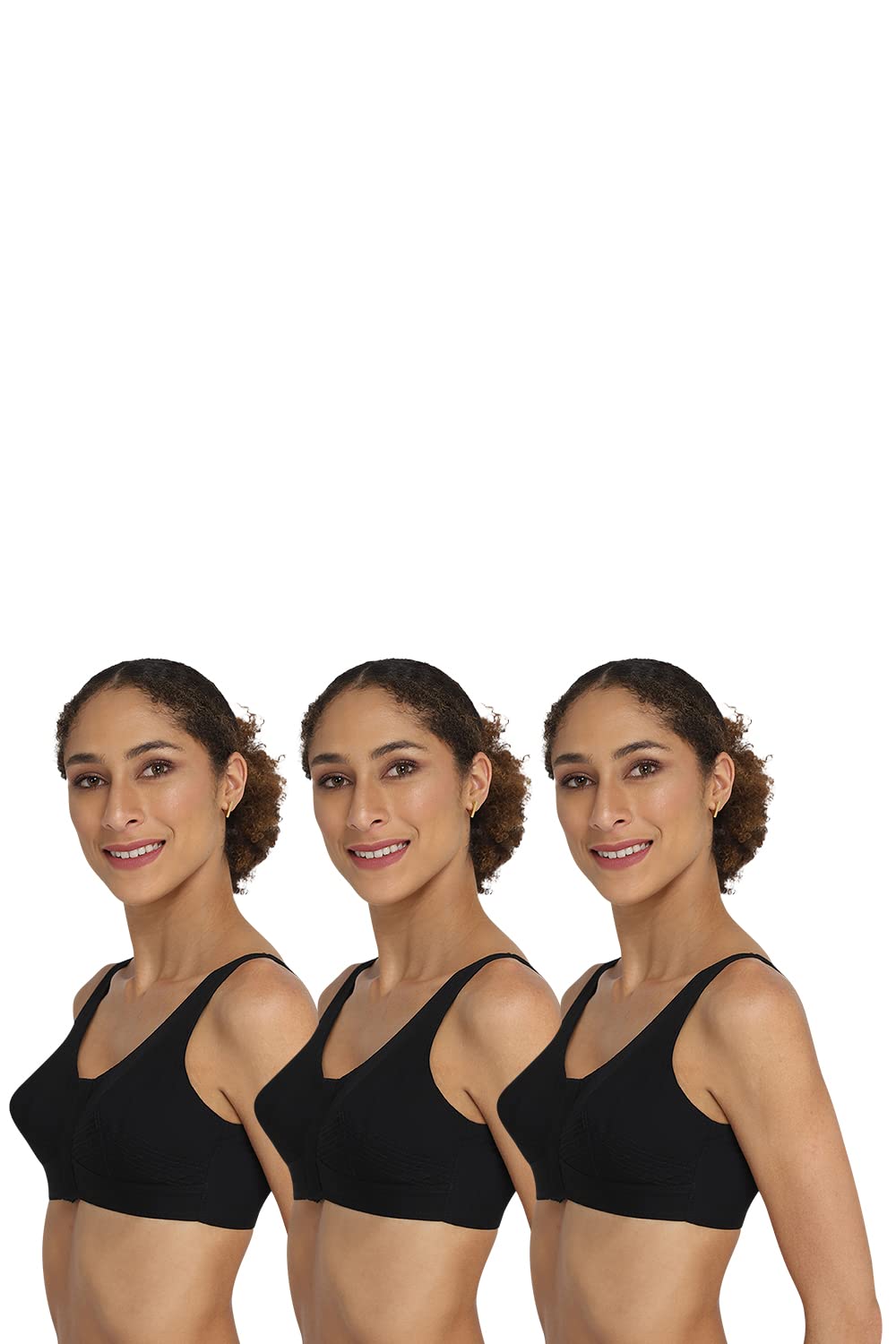 Front Open Bra for Women | Seamless Bra for Women | Saree Bra for Women | Non Padded and Non Wired | Full Coverage Regular Bra | Cotton Bra for Women Daily use | 3 Pieces NHPB-image-7