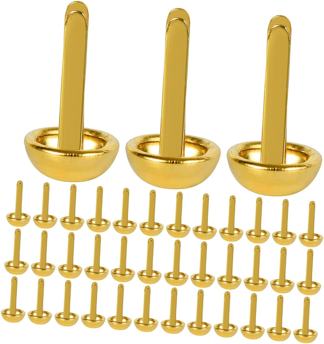 HAPINARY 300pcs Gold Round Head Scrapbook Brads Paper Fasteners for DIY Craft Projects School Scrapbooking Supplies