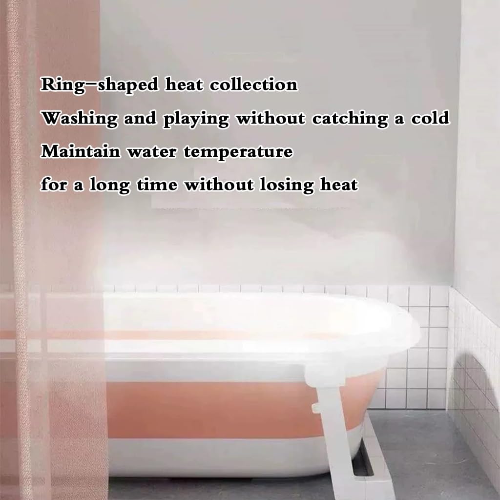 Vasca da Bagno Pieghevole for Cani Antiscivolo con Tappo di Scarico,Grande capacità,Pieghevole,for Cuccioli/Gatti,Stazione Doccia salvaspazio(Blue)
