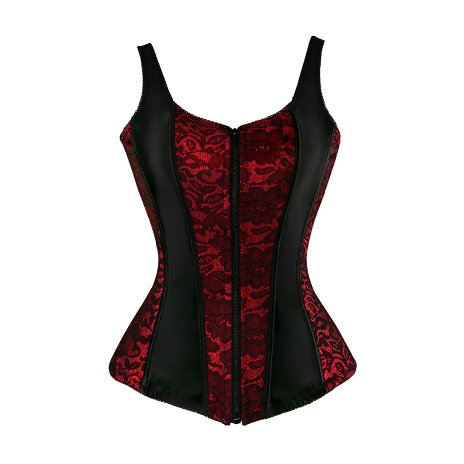 Rrypbovg Unisex Color5 Corset Top Zipper Corsets With Straps Corgested Bustier Tops For Women Body Shapewear(,Xxl)