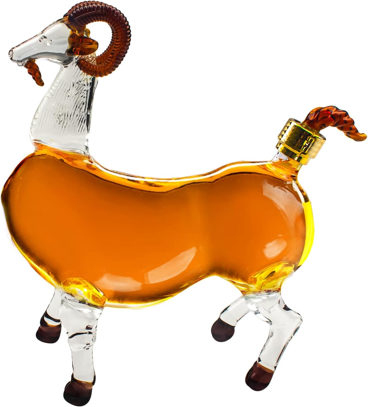 Auckyeer Goat Whiskey Decanter Glass With Lid 1000ml