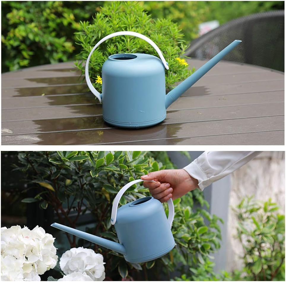 XIZONLIN Plant Watering Spray Can Plastic Watering Can Long Spout Watering Can, 1.7 litres, Ocean Blue