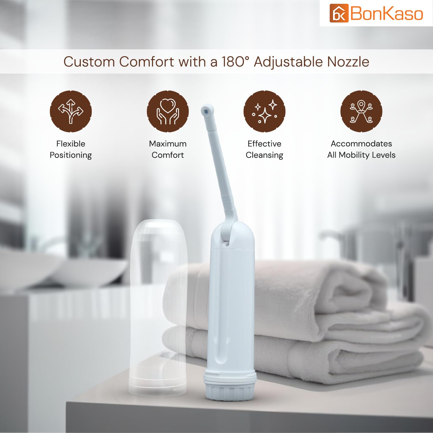 BonKaso Portable Travel Bidet, Portable Battery Operated