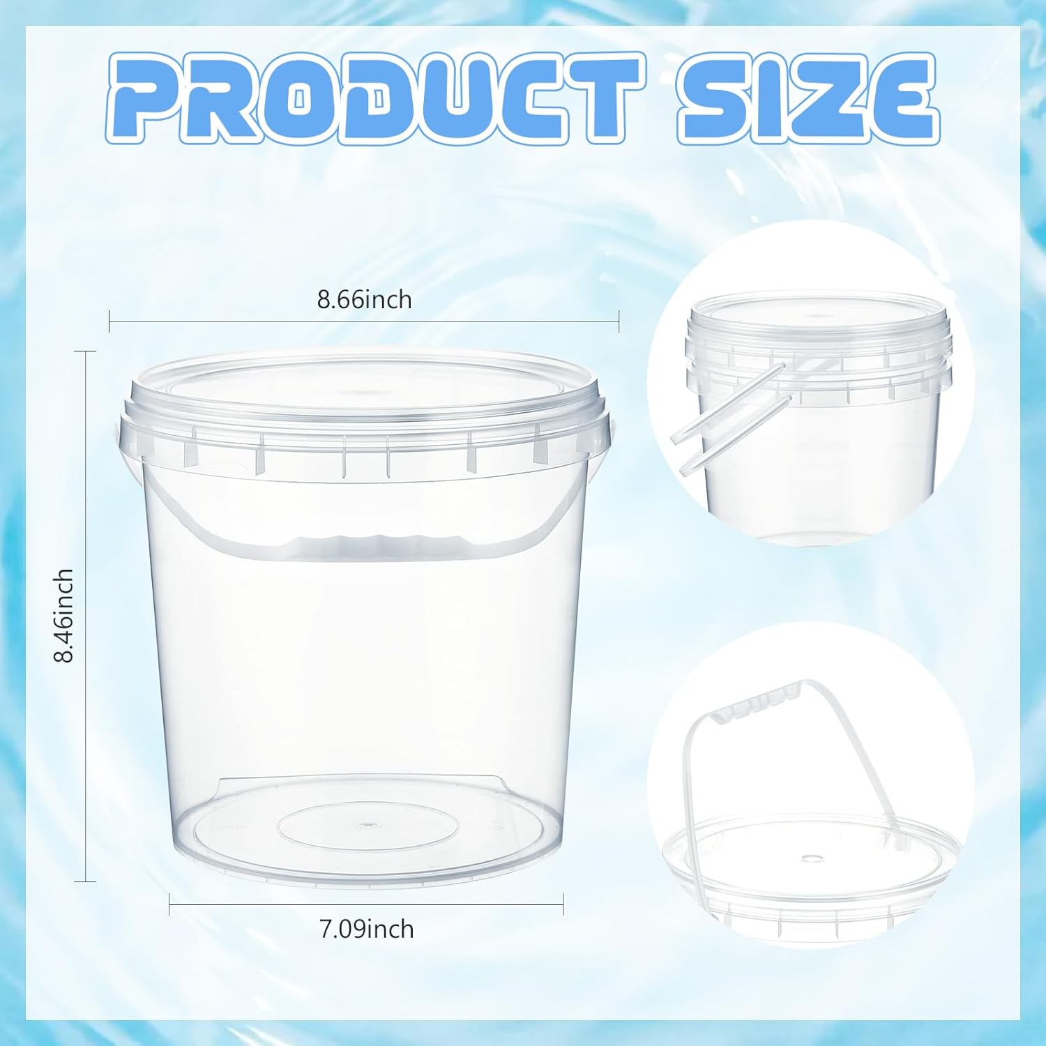 3 Sets Maple Syrup Tapping Kit Maple Sugar Starter Kit Included 3 Buckets with Lid, 3 Metal Maples Syrup Taps, 3 Maples Syrups Filters, 1 Syrups Tube 1 Cleaning Brush for Spiles (Clear)