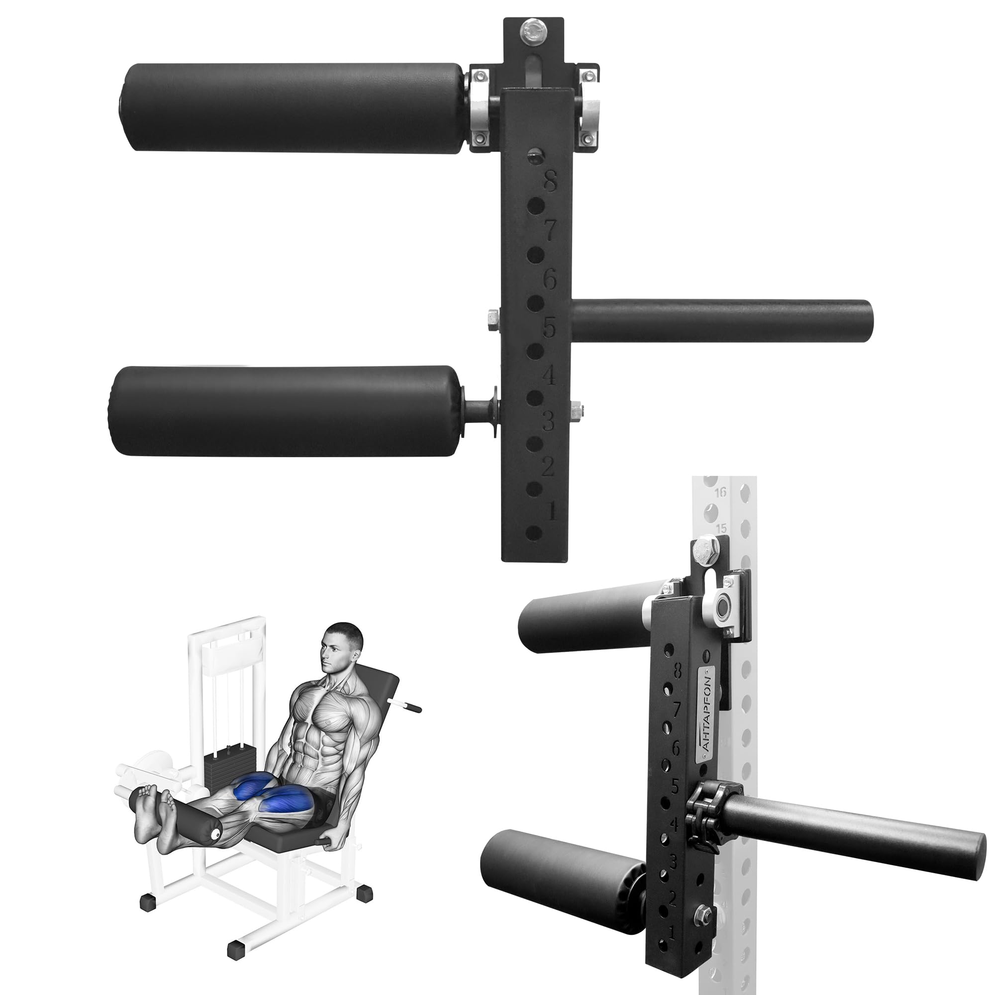 Seated Leg Extension Equipment Leg Muscles Groups Training, Fitness Squat Rack Accessories, Leg Strength Curl Athletic Practice Machine