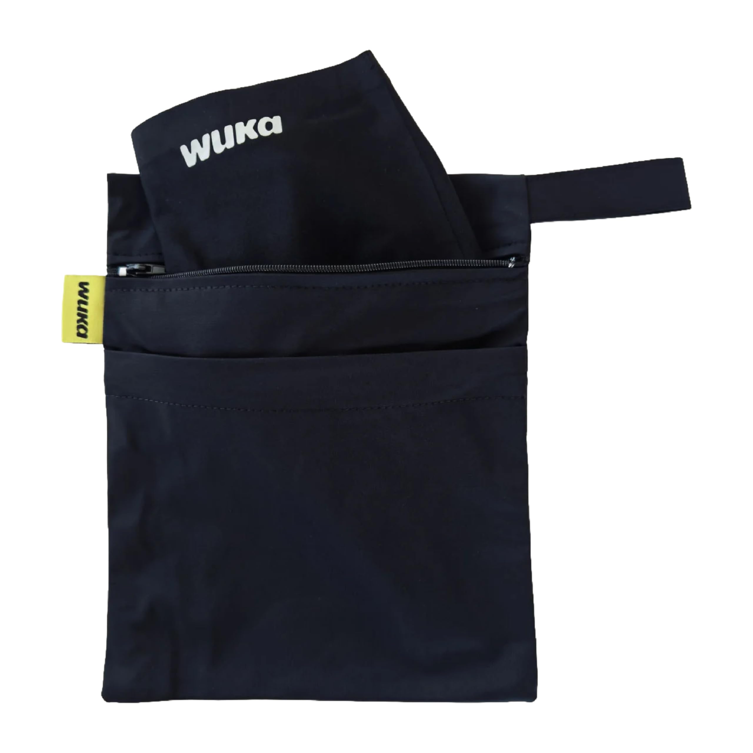 WUKA Two Pocket Changing Bag Waterproof Wet Bag for Period Pants Reusable Travel Laundry Bag with Dual Zipped Compartments for Clean and Used Pants Odour Proof for Swimming Gym School