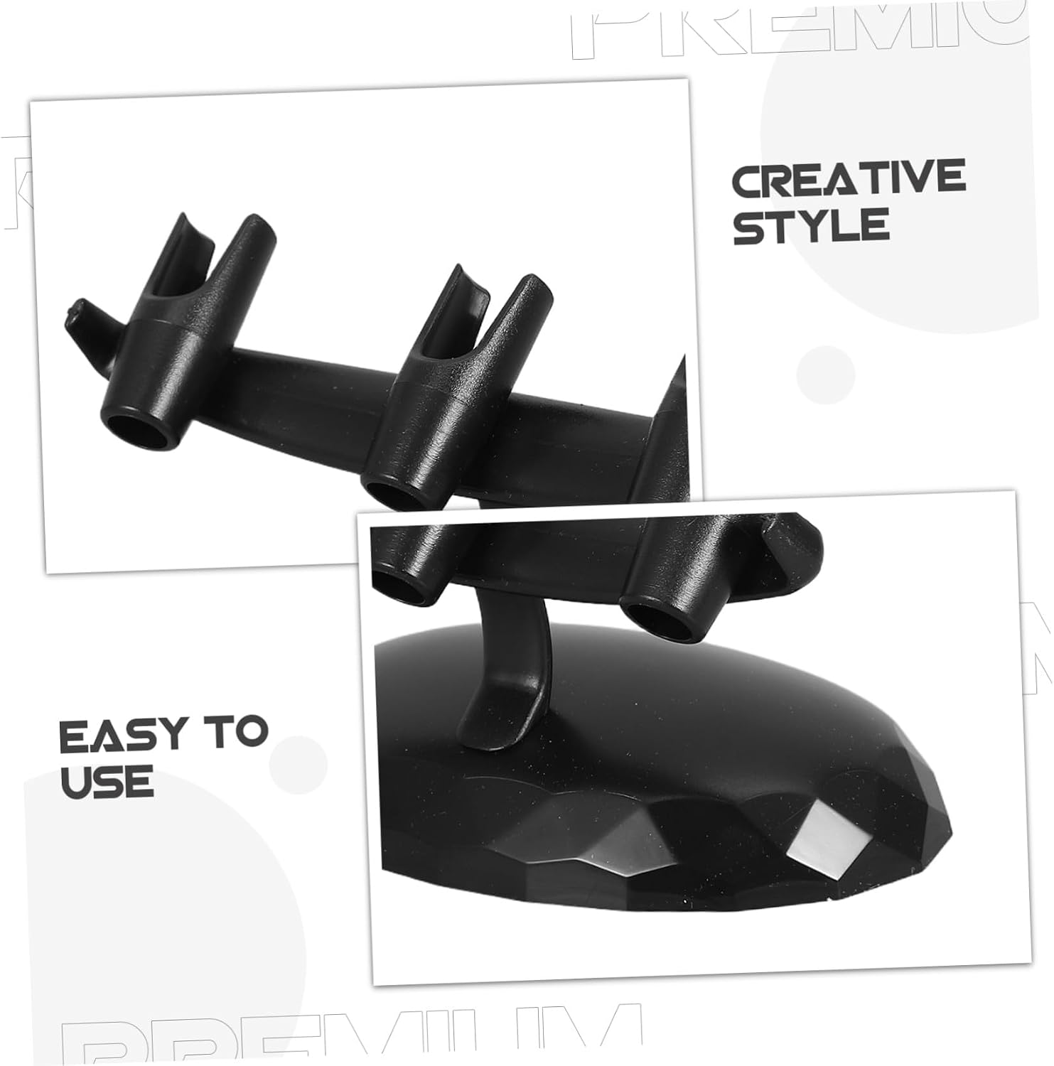 WOONEKY Plastic Airbrush Holder Stand for Desktop, 3 Slot Paint Organizer
