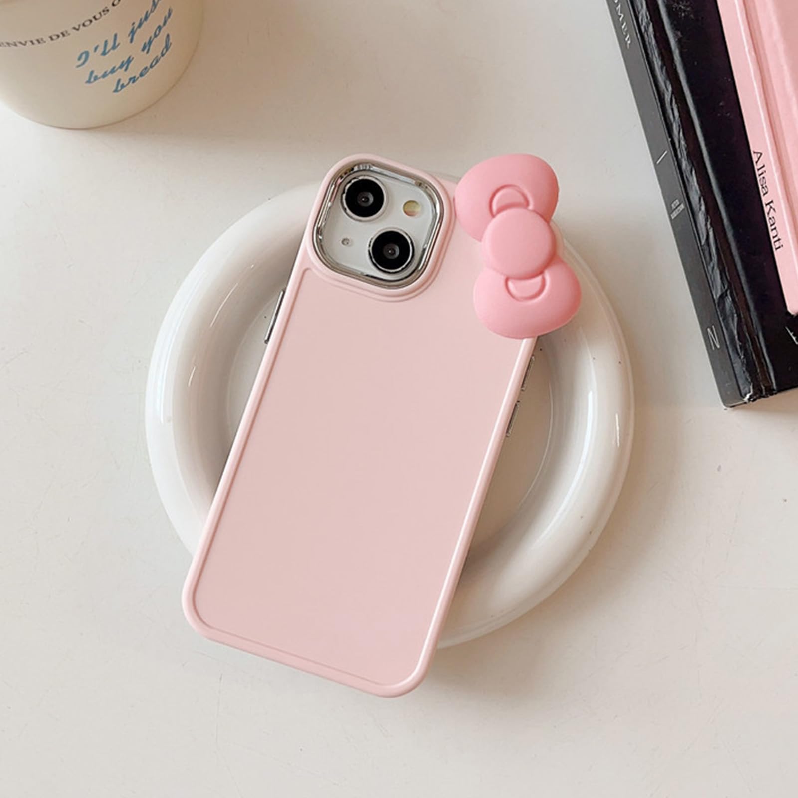 Amazon.com: JKLASD Cute 3D Bow Phone Case for iPhone 15 Plus