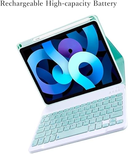 Vista 21 de Funda con teclado para iPad de 10.2 pulgadas, Air 3 Pro 10.5, magnéticamente desmontable, color amarillo