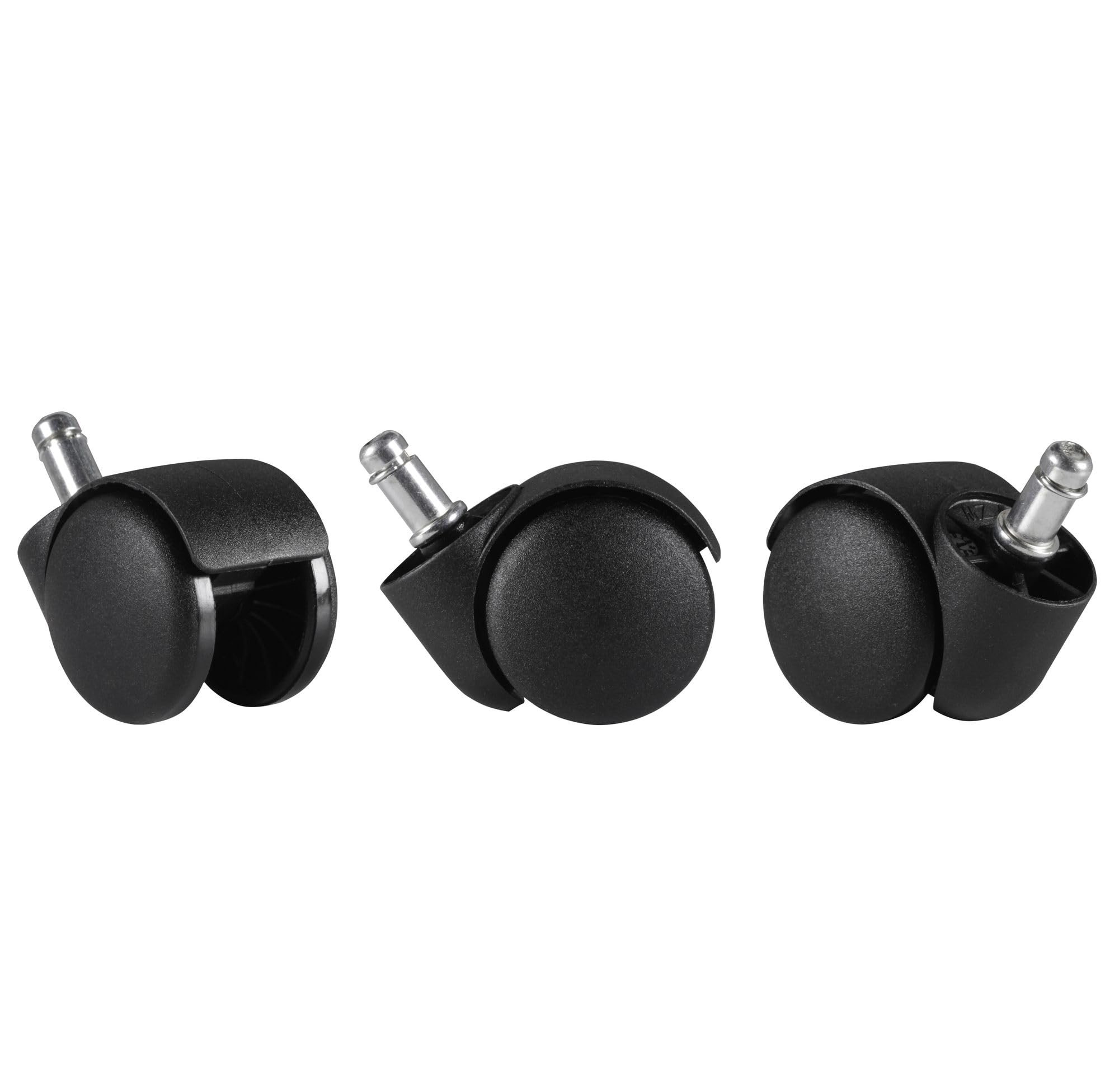Roulettes Pour Chaise De Bureau - Lot De 5 - Diamètre 50 Mm - Pour Moquette & Sols Souples - Pivot 11 Mm