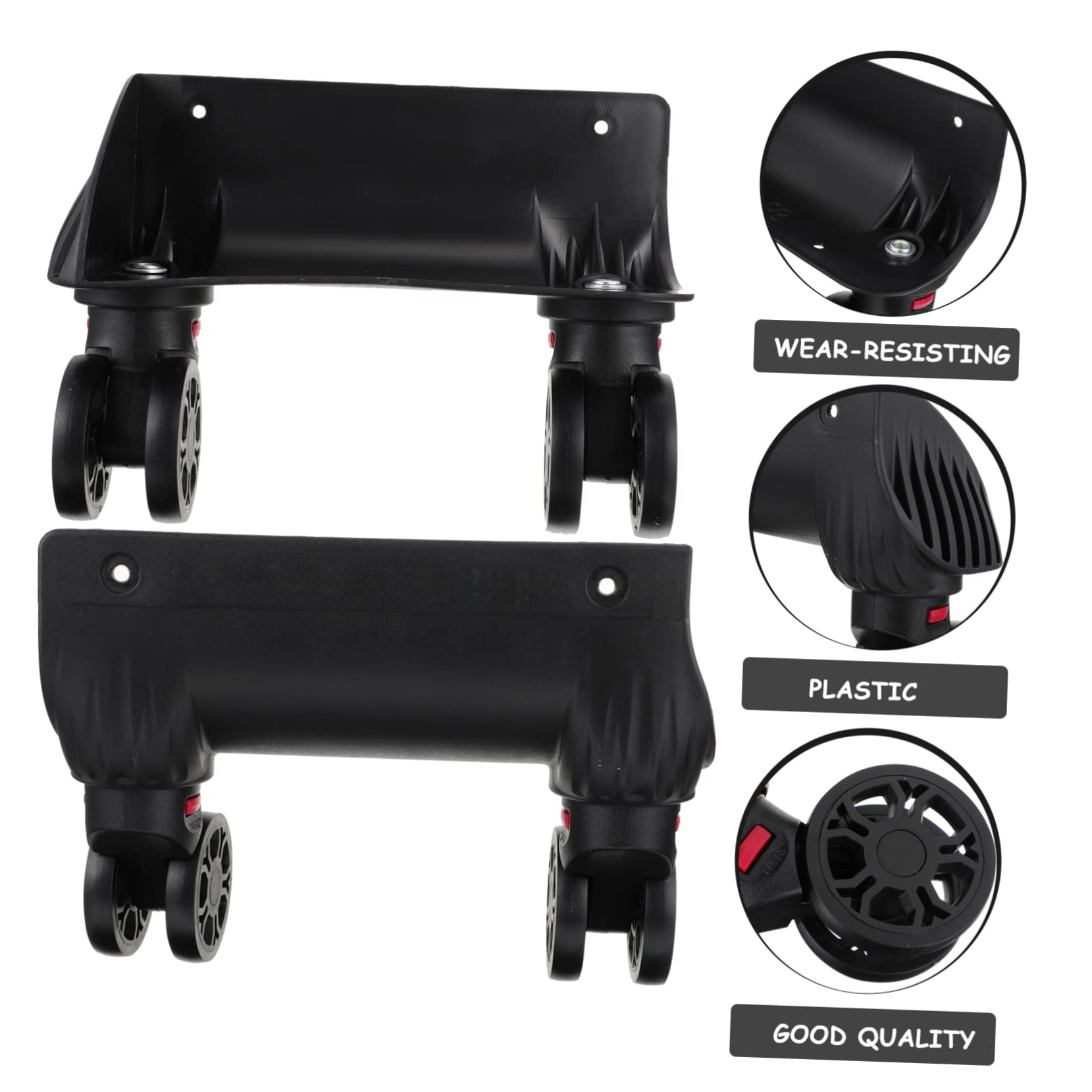 Ruote Di Ricambio Per Valigie 10.8x10.3 Cm - Rotazione 360&deg; In PVC - Sostituzione Facile Per Bagagli