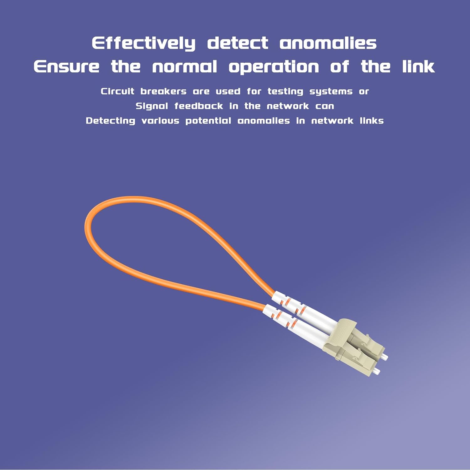 5Pack Fiber Optic Loopback Adapter Tester, LC/UPC Multimode Duplex - 50/125μm OM1 Fiber Optic Cable Connector Test Plug for Self-Testing SFP Modules or Network Equipment