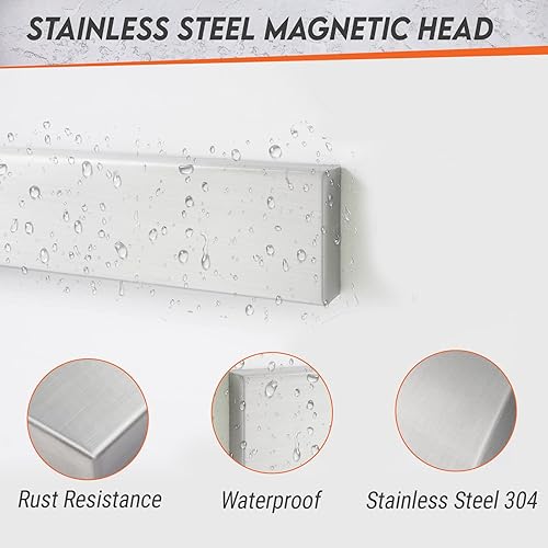 Miniatura 5 de MG - Soporte magnético para cuchillos de pared, tira magnética de acero inoxidable con funcionalidad multiusos como soporte para cuchillos, tira de