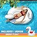 GoFloats Giant Inflatable Swan Pool Float - Includes Swan Drink Float - Swimming Fun for Kids and Adults