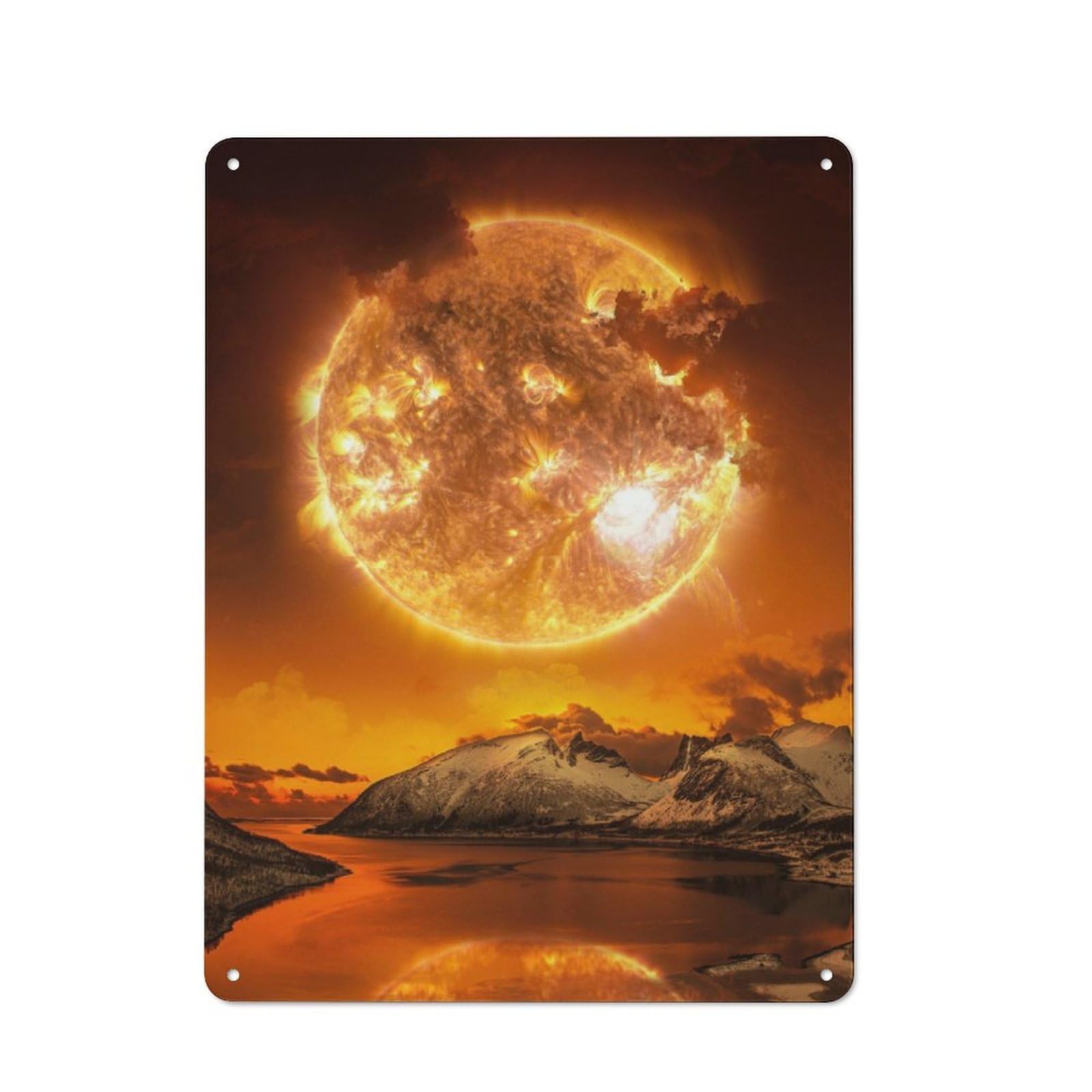 Junmoney Sunfall Vintage Tin Sign 40X30cm For Guest Room Or Hallway, Suited To Home Decor Collectors