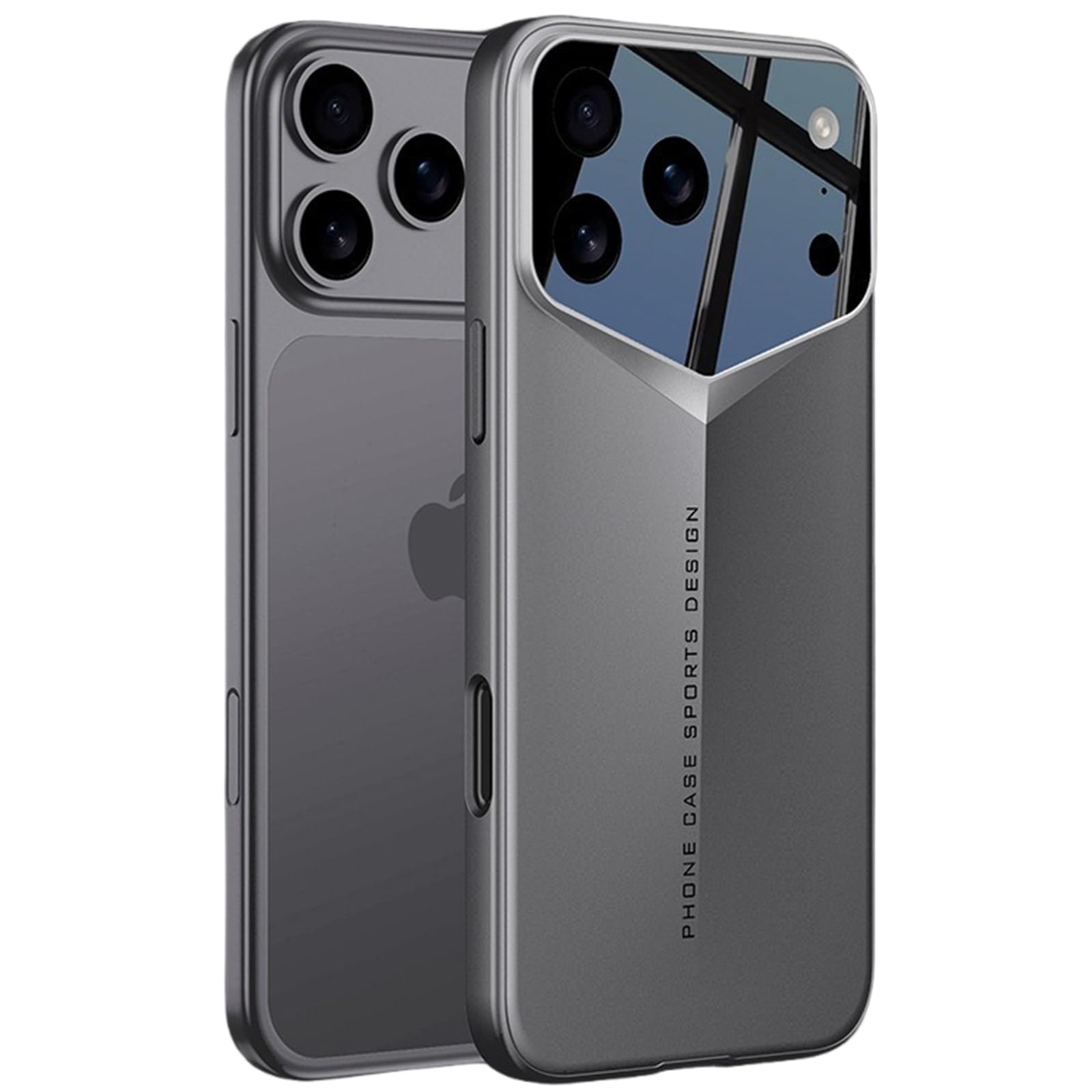 Coque iPhone 17 Pro mate et fine gris foncé avec protection d'objectif - 7