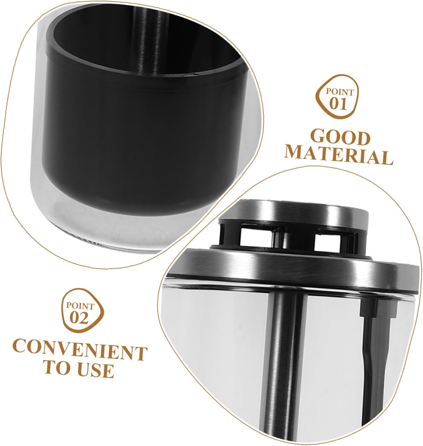 Alipis Multi-functional Straw and Chopsticks Holder Elegant Stainless Steel Glass Storage for Kitchen Utensils Countertop Dispenser for Straws Spoons and Makeup Brushes