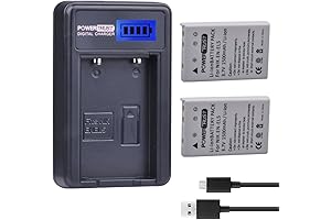 2 Pack EN-EL5 Battery and LCD USB Charger for Nikon Coolpix Series Cameras