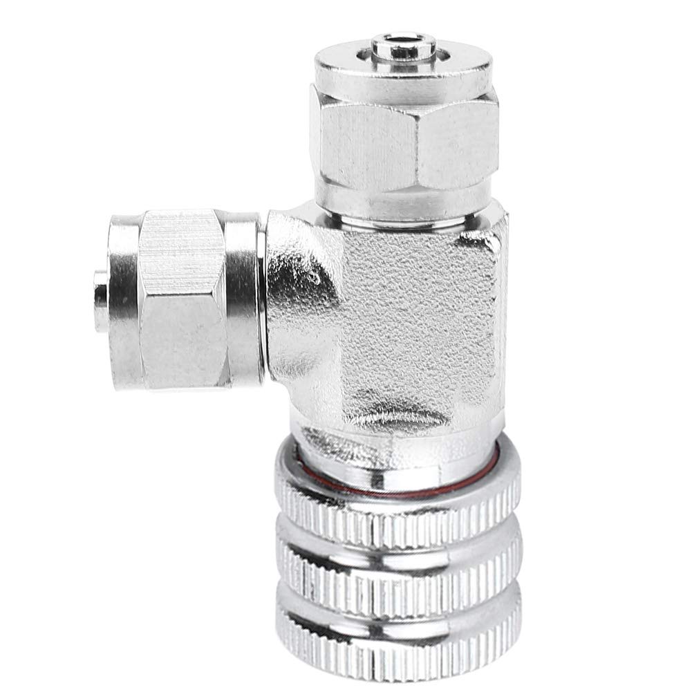 Jelquix CO2 Regulator Stainless Steel Needle Valve for Aquarium System Check Valve Bubble Counter, High Precision CO2 Release for Fish Tank, Ergonomically Designed (Double-head fine-tuning