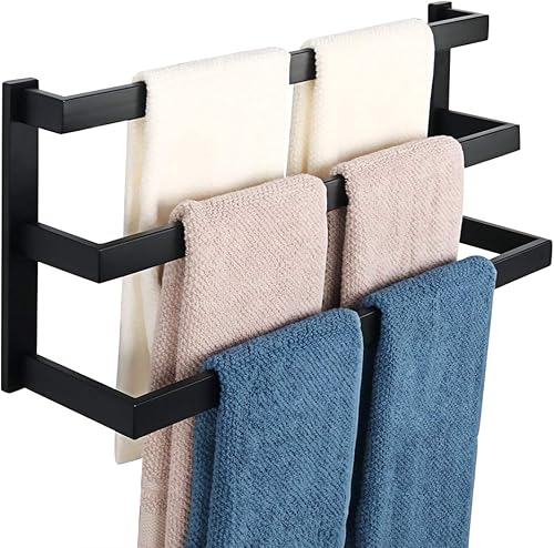 Miniatura 1 de Alise Toallero de baño de acero inoxidable SUS304, toallero de 23.2 pulgadas, color negro mate, GOY003-B