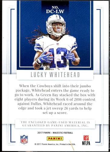 Miniatura 2 de Lucky Whitehead Card 2017 Panini Majestic Team Pedigree Materials Gold #11