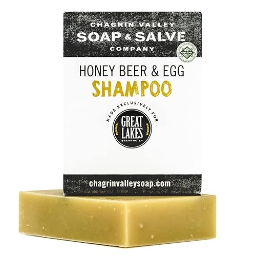 Chagrin Valley Soap  Salve Barra de champú natural orgánica - Cerveza de miel y huevo 1 barra
