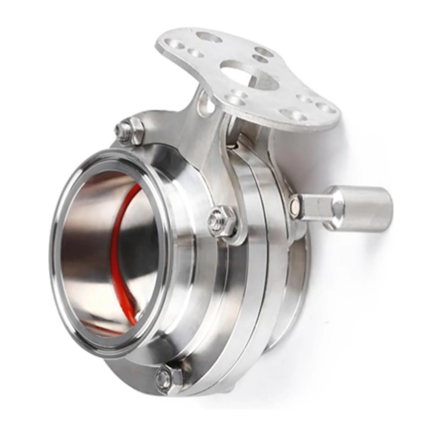 2-1/2in Stainless Steel 304 Sanitary Valve with Tri Clamp and Silicone Sealing - Ideal for Food and Beverage Applications