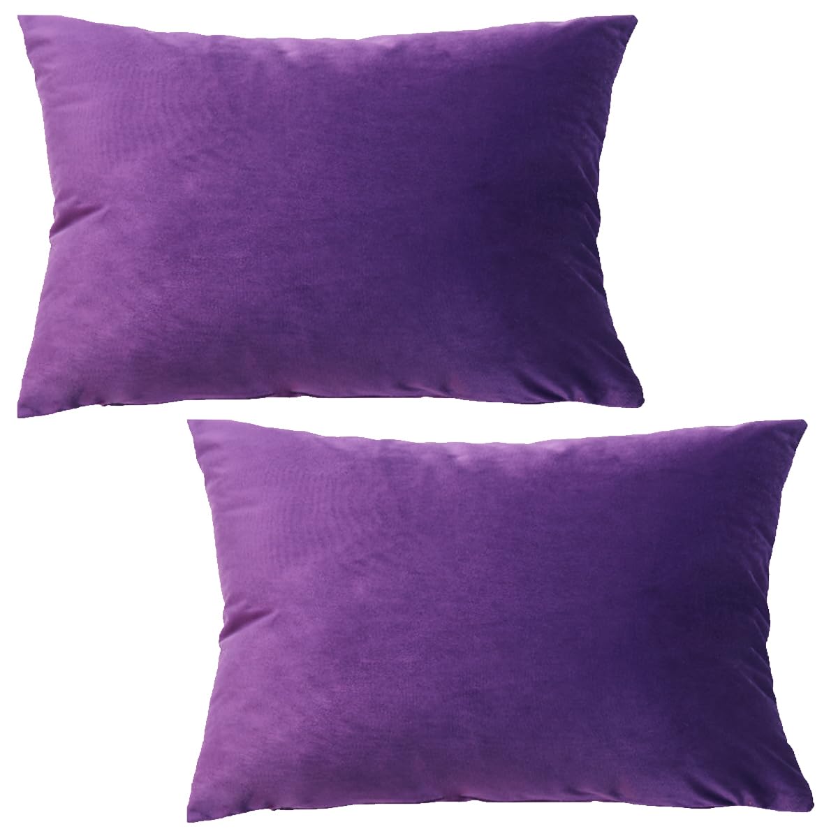 GONOVE Cushion Covers 30x50cm Decorative Modern Throw Pillow Case Pack of 2 Velvet Soft Pillow Cushion Covers Purple Pillowcase for Livingroom Sofa Bedroom