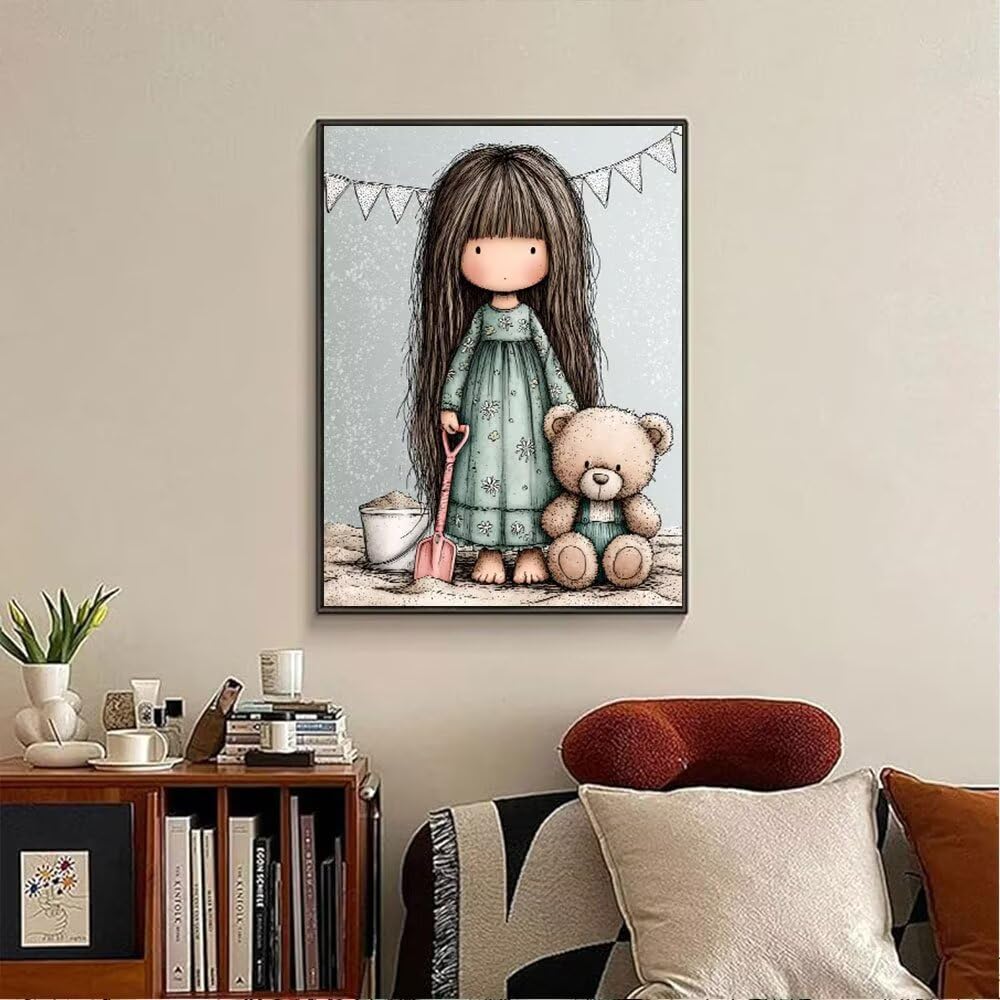 Chmury Dziewczyn Diament Malarstwo Dorosłych Zestawów, 5D Wiertła Okrągłe Diamenty Malarstwo Dzieci Malarstwo, Diamant Art Haft Cross Stitch Obrazy, Mozaika Sztuka Do Dekoracji Ściany 70x90cm HJ8-731