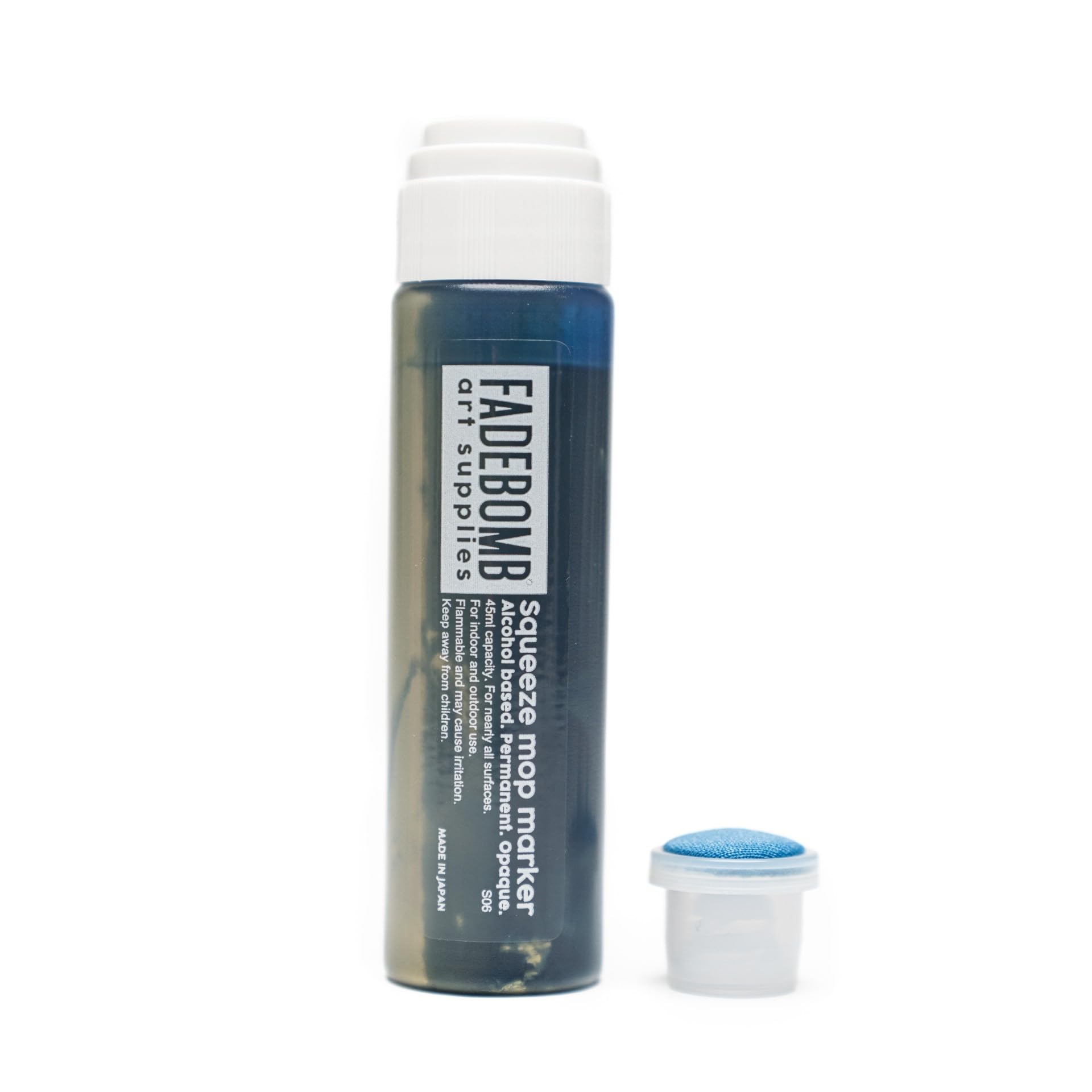 Graff-CityFadebomb Squeeze Mop Marker S06 Metallic Alcohol Based Permanent Quick Drying Paint Pen, Multi Color Weather Resistant (Gold/Black)