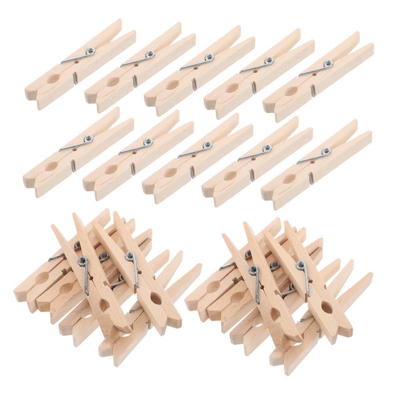 150 Pinzas Pequeñas Y Resistentes para Ropa Pinzas De Madera para Colgar La Ropa Resistentes Al Viento Sin Pintar Color Beige