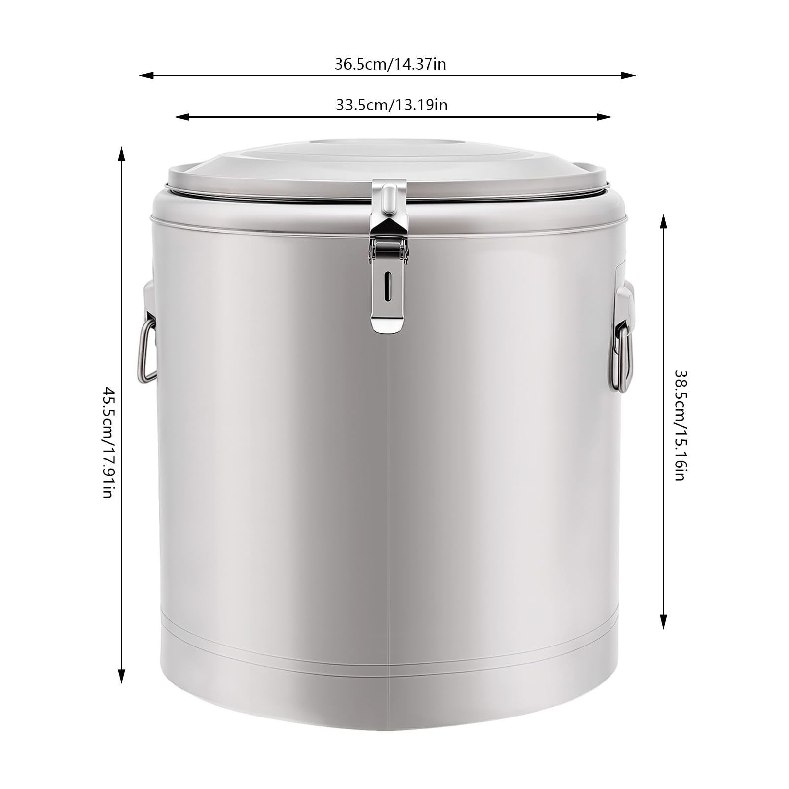 32L Thermobehälter für Essen Edelstahl Isolierter Eimer Mit Deckel