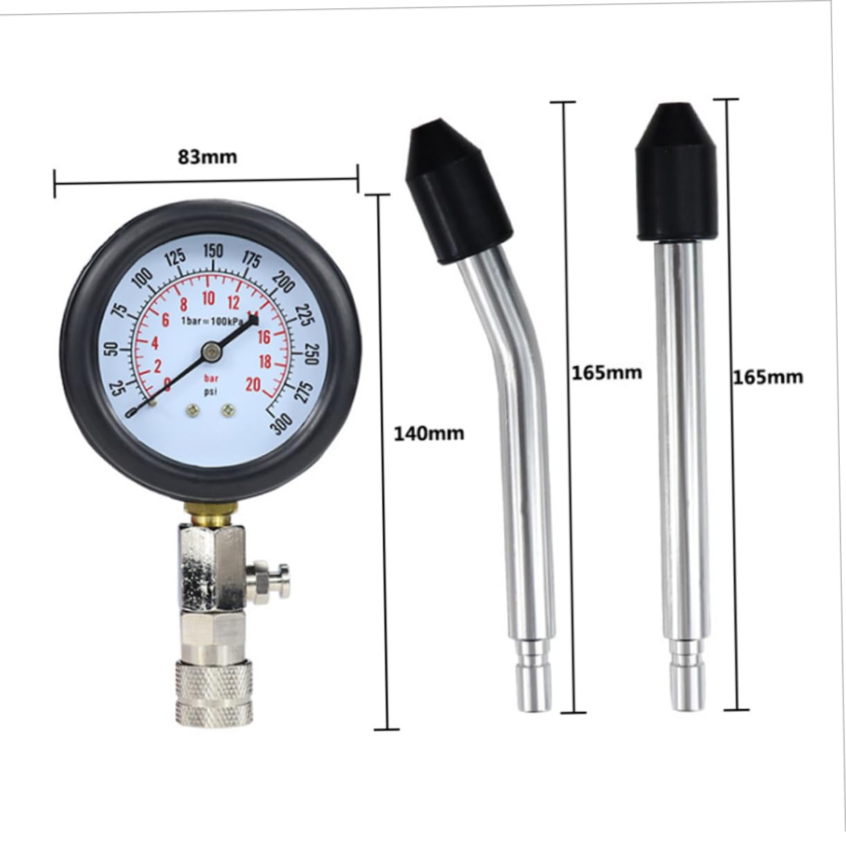 Cylinder Pressure Gauge for Car Motorcycle Diesel Compression Tester Engine Oil Pressure Test Kit Adapter Complete Kit Case